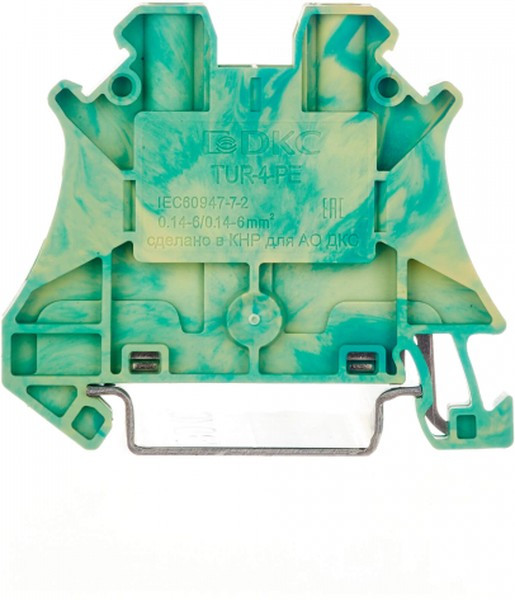 TUR-4-PE, Клемма заземления , винтовой зажим, 2 точки подключения, 4 кв.мм