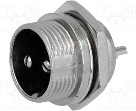 MIC332, Гнездо; микрофонный; "папа"; PIN: 2; на панель