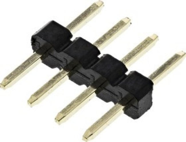 M22-2010405, Headers &amp; Wire Housings 4 SIL VERT PIN HDR GOLD