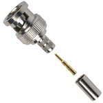 112533, Разъем РЧ / Коаксиальный, BNC Коаксиальный, Прямой Штекер, Обжимной, 50 Ом 112533, Разъем РЧ / Коаксиальный, BNC Коаксиальный, Прямой Штекер, Обжимной, 50 Ом