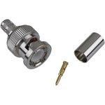 112533, Разъем РЧ / Коаксиальный, BNC Коаксиальный, Прямой Штекер, Обжимной, 50 Ом 112533, Разъем РЧ / Коаксиальный, BNC Коаксиальный, Прямой Штекер, Обжимной, 50 Ом