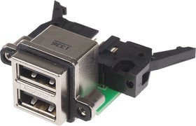 MUSBC21130, Right Angle, Through Hole, Socket Type A USB Connector