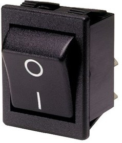C1353ALGNE, Rocker Switches C1353ALY T.BLK GRN 230V WHT W/ COVER