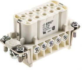 10441100, Heavy Duty Power Connector Insert, 14A, Female, H-A Series, 10 Contacts