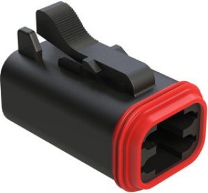 AT06-4S-BLK, Automotive Connectors 4 Pin Plug BLK