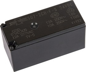 507-2CH-F-S 24VDC (881-(2P)-2CH-F-S 24VDC) (TRI-24VDC-SB-2CM), Реле 2 переключ. 24VDC, 10A/250VAC DP