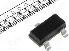 2N7002-13-F, Trans MOSFET N-CH 60V 0.21A 3-Pin SOT-23 T/R