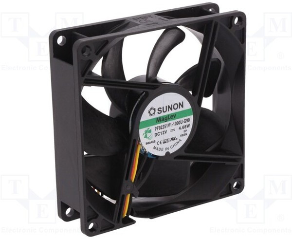 PF92251V1-G99-A, Вентилятор осевой, 12В DC, 92x92x25мм, подшипник Vapo, 126куб.м/ч, 45,5дБА PF92251V1-G99-A, Вентилятор осевой, 12В DC, 92x92x25мм, подшипник Vapo, 126куб.м/ч, 45,5дБА