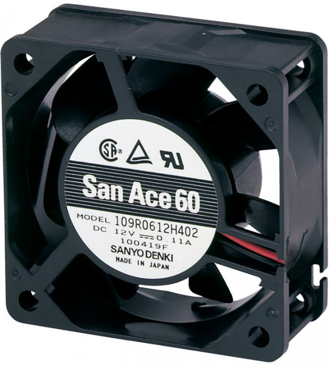 109R0612H401, DC Fan Axial Ball Bearing 12V 6V to 13.8V 18.7CFM 28dB 60 X 60 X 25mm