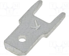 KEYS1212, Наконечник: плоский, 4,8мм, 0,8мм, "папа", THT, латунь, луженые