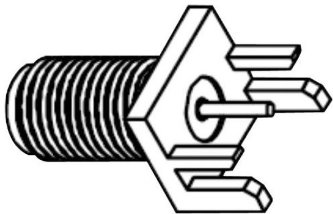 73251-1290, RF Connector, SMA, Brass, Plug, Straight, 50Ohm, Soldering