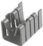 576802B00000G, Heat Sink Passive TO-220/TO-262 Clip Aluminum 27.3°C/W Black Anodized