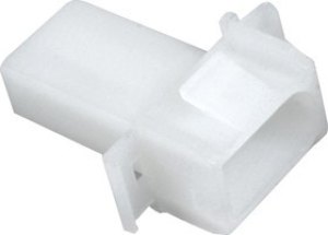 1-350345-0, Conn Housing RCP 2 POS 6.1mm Crimp ST Panel Mount Natural Package 1-350345-0, Conn Housing RCP 2 POS 6.1mm Crimp ST Panel Mount Natural Package