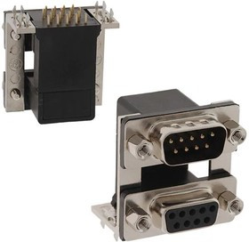 178-009-413R691, D-Sub Dualport Connectors RA 9POS ML/FEM 5A