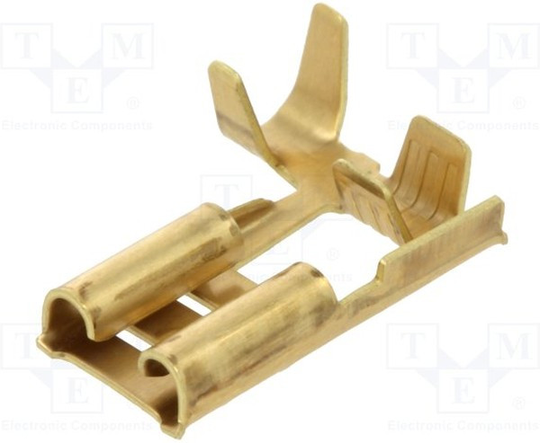 BM 01295, Наконечник: плоская, 6,3мм, 0,8мм, "мама", 1,5-2,5мм2, обжим