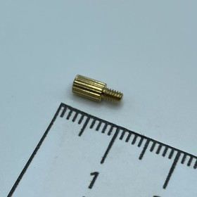 Стойка для печатных плат латунная М2 с накаткой, высота 5+3 мм, (папа-мама)