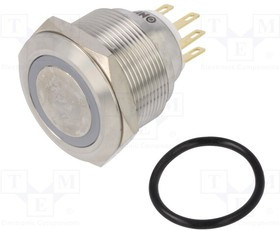 LAS1GQ25-11EB24VS, Переключатель: антивандальный, Пол: 2, SPDT, 3A/220ВAC, 5A/24ВDC