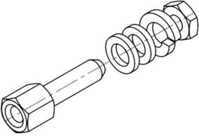173112-0238, D-Sub Tools &amp; Hardware FCT SCREW SET 4-40 UNC 14.7 ZINC PLATED