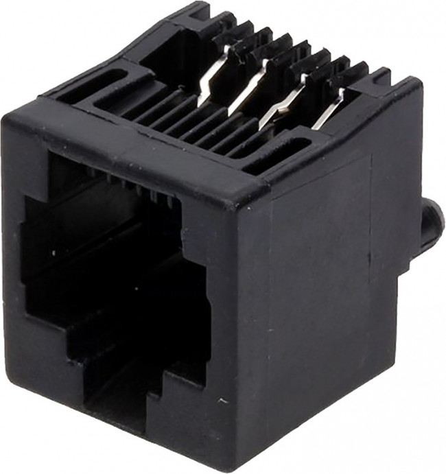 5556416-1, Modular Connectors / Ethernet Connectors 8 PCB TOP ENTRY