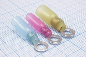 223053R, Наконечник кольцевой ø5.3мм изолированный термоусаживаемый, желтый; №15946Y клемма"O" d 5,3\0,6\S4,0~6,0\Cu луж\t-усад\жел\\