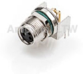 M8S-04PFFR-SF8001, Разъем Кабеля, 4-полюсное, M8, гнездо, M Series, M8, Female, 4 Positions, Гнездо