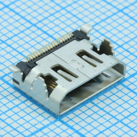 2013978-1, (HDMI), Соединитель HDMI 19 контактов шаг 0.4мм угловой SMD 19 терминалов 1 порт лента на катушке 2013978-1, (HDMI), Соединитель HDMI 19 контактов шаг 0.4мм угловой SMD 19 терминалов 1 порт лента на катушке