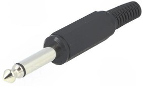 KLSM3B, Вилка, Jack 6,3мм, "папа", mono, с амортизатором, Кол-во полюсов: 2