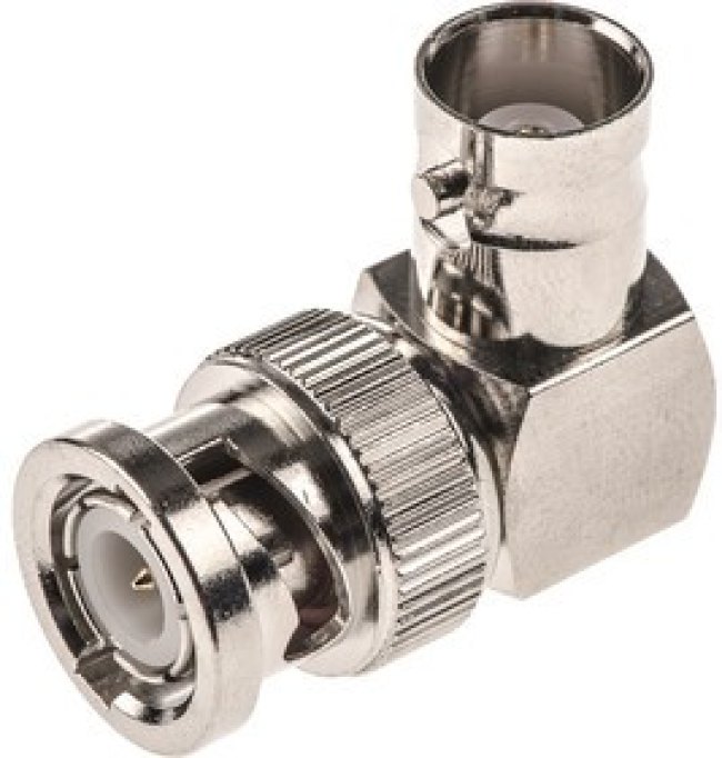 B5072A1-ND3G-50, Right Angle 50 RF Adapter BNC Plug to BNC Socket 4GHz