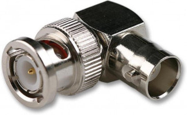 B5072A1-ND3G-50, Right Angle 50 RF Adapter BNC Plug to BNC Socket 4GHz
