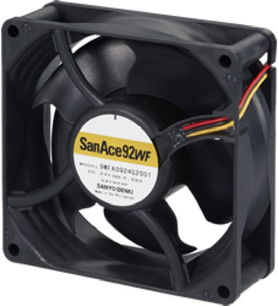 9WFA0924G2001, DC Fans Axial Fan, 92x92x32mm, 24VDC, 109.5CFM, 13.9W, 63dBA, 9600RPM, Oil Proof, Tach