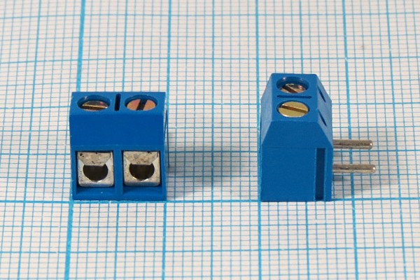 Клеммник наборный, контакты 2P5 , на плату угловой, 311-021-12