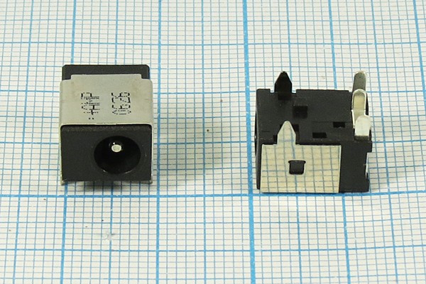 Разъем питания DC розетка, d1.2 D4.8, 3C 2HP, на плату, угловой, PJ003SA