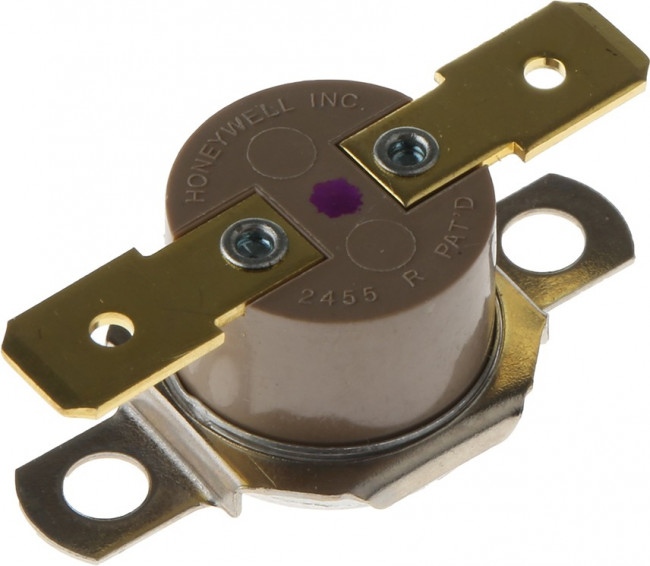 2455RP 9100-438 L100C, Bi-Metallic Thermostat, Opens at +100°C, Closes at +85°C, +186°C Max, NC, Automatic Reset