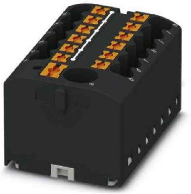 3273366, DIN Rail Terminal Blocks PTFIX 6/12X2,5 BK 2.5mm2 w/6mm2 feedin