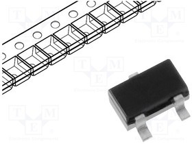 BC857BT-7-F, Транзистор PNP, биполярный, 45В, 100мА, 150мВт, SOT523