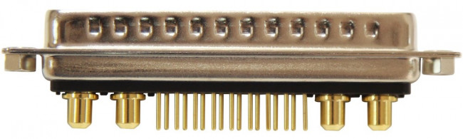 681M21WA4PL011, D-Sub Mixed Contact Connectors Power Combo D Vert PCB 21WA4/M/40A/VT