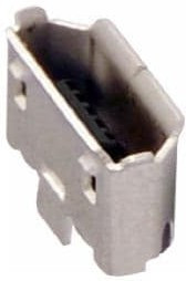 KMMVX-SMT-BS-BTR, USB Connectors Micro USB Vert 50u SMT B Socket BLK