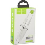 Блок питания (сетевой адаптер) HOCO C37A с 1 USB портом 2,4A кабель Micro USB в комлпекте белый