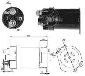 556, Втягивающее реле стартера