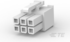 1586765-6, VAL-U-LOK Female Connector Housing, 4.2mm Pitch, 6 Way, 2 Row
