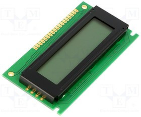 DEM16217SYH-PY, Дисплей ЖКД, алфавитно-цифровой, STN Positive, 16x2, LED, PIN 16