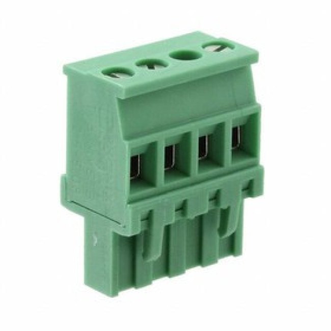1912317, Pluggable Terminal Blocks 4 Pos 5mm pitch Plug 24-12 AWG Screw