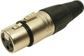 FC6140, Аудио разъем XLR, 3 контакт(-ов), Гнездо, Монтаж на Кабель, Контакты с Покрытием из Серебра