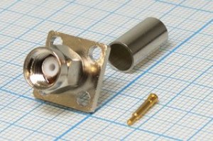 Штекер SMA на кабель RG58 обжимной, с фланцем на панель 4 отверстия, позолоченный центральный контакт; №2795 шт SMA\RG58\пан\обж\фланец 4 от Штекер SMA на кабель RG58 обжимной, с фланцем на панель 4 отверстия, позолоченный центральный контакт; №2795 шт SMA\RG58\пан\обж\фланец 4 от