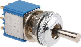 106471175, Toggle Switch, Panel Mount, (On)-Off-(On), DPDT, Solder Terminal, 24V dc 106471175, Toggle Switch, Panel Mount, (On)-Off-(On), DPDT, Solder Terminal, 24V dc