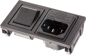 BZH01/Z0000/10, AC Power Entry Modules FUSED INLET DP SW POWER MODULE