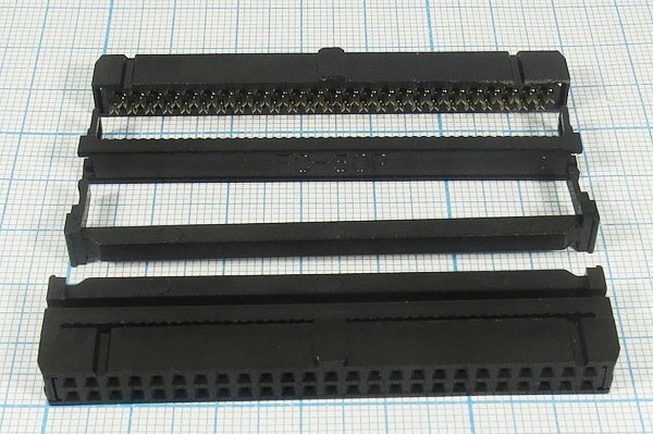 Гнездо IDC, P2,54x2,54, 50HP, шлейф, DS1016-50MA2BB, CONNF; №1869 C гн IDC\P2,54x2,54\ 50HP\шлейф\ \DS1016-50MA2BB\CONNF