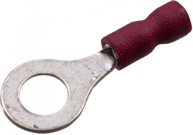 НКИ 1.5-6, Наконечник кольцевой изолированный красный 0.25-1.5 мм²