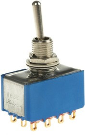 5666CDB, Toggle Switch, Panel Mount, On-On, 4PDT, Solder Lug Terminal, 20V ac/dc