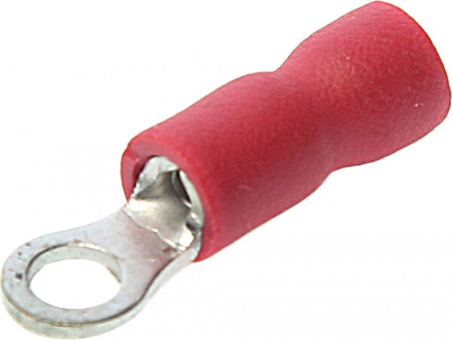 НКИ 1.5-3, Наконечник кольцевой изолированный красный 0.25-1.5 мм²